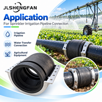 Raccord flexible en caoutchouc de type collier avec colliers en acier inoxydable pour la connexion de tuyaux d'irrigation agricole