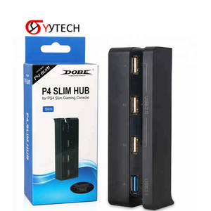 SYYTECH อะแดปเตอร์ฮับ USB <span class=keywords><strong>4</strong></span>พอร์ต,เกมคอนโซลเกมใช้ภายนอกสำหรับ <span class=keywords><strong>Play</strong></span> <span class=keywords><strong>Station</strong></span> <span class=keywords><strong>4</strong></span> PS4อุปกรณ์เกมที่บางเฉียบ - Product Image 1