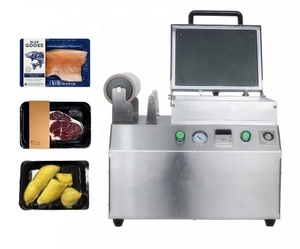 Machine d'emballage sous vide alimentaire 240VCT facile à utiliser pour 1 plateau, idéale pour saucisses, viande de bœuf et emballages sous film étirable - Product Image 1