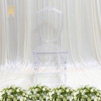 Chaise Chiavari transparente moderne de conception nouvelle pour l'extérieur, idéale pour les mariages, les événements, les fêtes et les dîners