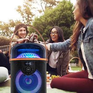 8-inch với kim loại lưới TF Khe cắm thẻ FM Radio <span class=keywords><strong>Bluetooth</strong></span> kết nối AUX giao diện LED chiếu sáng ngoài trời Loa di động - Product Image 2