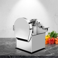 Cortadora de Verduras Multifuncional Totalmente Automática para Rebanar, Triturar y Cortar en Cubos - Ajo, Cebollino, Chile