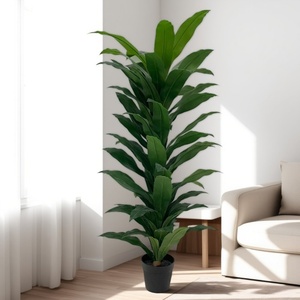Giá rẻ PE nhân tạo dracaena Brazil cây máu Ngô variegated các loại trong nhà/ngoài trời cảnh quan chất lượng houseplant thời tiết - Product Image 1
