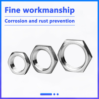 Écrou hexagonal poli haute pression en acier inoxydable SS304, filetage métrique, anti-rouille, pour raccord de tuyauterie