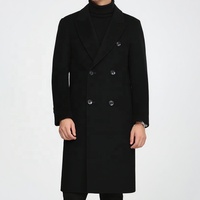Manteau en Laine Homme Boying, Élégant, Croisé, Coupe Ample, Mi-Long, en Laine Double Face, Personnalisable en Usine