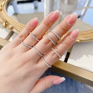 Xinfly 18K Gold 0.68ct Natural Diamond Full Eternity Wedding Band Eternity <b>Rings</b> Round Cut Gemstone for Engagement or Gift - Product Image 5