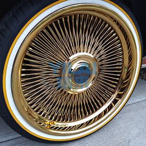 Стальной обод колеса с плавающей центральной крышкой, золотисто-хромированный, для автомобилей, 26 дюймов - Product Image 4