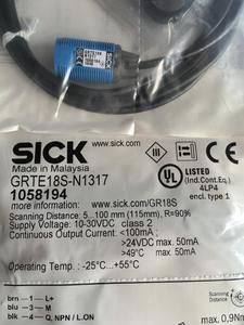 Grte18s-n1317, grte18s-n1347 Interruptor Fotoeléctrico Alemán Original Nuevo de la Marca Sick, Grte18s-n1317 y Grte18s-n1347, Tipo de Montaje: Sin Montaje - Product Image 2