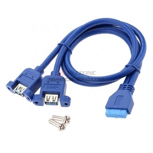 底盘外部延长线耳锁Usb3.0前后面板线19针20针至<span class=keywords><strong>2</strong></span>端口Diy - Product Image 3