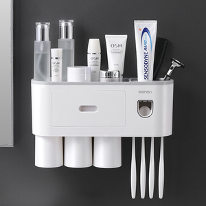 Ensemble de salle de bain mural portable pour voyage, <span class=keywords><strong>porte</strong></span>-brosse à dents et <span class=keywords><strong>porte</strong></span>-<span class=keywords><strong>savon</strong></span>, <span class=keywords><strong>porte</strong></span>-brosse à dents <span class=keywords><strong>intelligent</strong></span> - Product Image 2