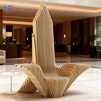 Sculpture Moderne en Bois Minimaliste, Forme Spéciale, Aspect Réaliste, Entretien Facile, pour Maison, Bureau et Usage Commercial