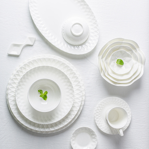Service de vaisselle en porcelaine blanche chinoise, vaisselle en porcelaine fine, service de vaisselle à fruits, vaisselle vintage blanche, service de plats <span class=keywords><strong>Pito</strong></span> - Product Image 1