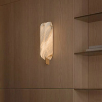 Lampe murale en cuivre et albâtre haut de gamme, design espagnol, chambre à coucher, chevet, salon, villa, escalier, couloir, lumières décoratives