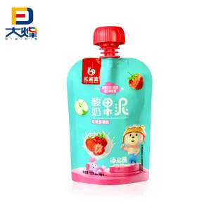 Gualapack Doypack Sachet à jus de Chine Stand Up Spout Pouch Baby Food Bag For Fruit