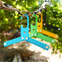 Cintres pliants et portables en alliage d'aluminium, support de séchage multifonctionnel pour vêtements Camping voyage en plein air
