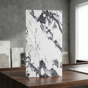 Azulejos de Porcelana Esmaltada de Alto Brillo Wolto Gris 600x1200mm, Diseño de Mármol Gris, 8.5mm, para Pared y Suelo - Product Image 2