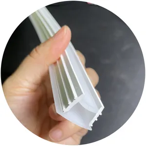 Tubo de goma de silicona de neón empotrado, cubierta de silicona Flexible, canal de cuerda para cinta, tira de luz Led