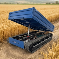 Kostenloser Versand 1-Tonnen-Raupenlader Mini-Baggerlader mit Fernbedienung Landwirtschaftlicher Lastentransporter und 1 Jahr Garantie