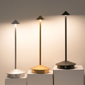 Hiện đại Brown LED bảng đèn cho Nhà hàng bàn khách sạn không dây có thể sạc lại thay đổi độ sáng cảm ứng linh hoạt tính năng đơn giản Pin - Product Image 1
