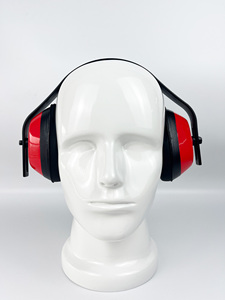 <span class=keywords><strong>Casque</strong></span> anti-bruit professionnel rouge résistant aux chocs avec coussinets d'oreille souples - Product Image 1