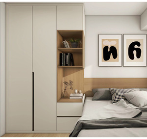 Современный шкаф-гардероб из МДФ на заказ с регулируемыми дверцами для спальни - Product Image 4