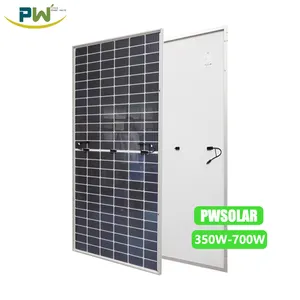 双面太阳能电池板双玻璃单光伏245瓦，带72个电池，用于家庭太阳能系统，带太阳能逆变器