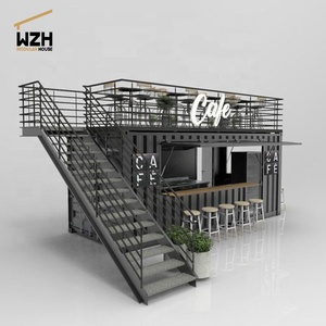 Cafetería Modular Prefabricada en Contenedor de Envío de 40 Pies con Diseño de Ventanas Emergentes - Product Image 1