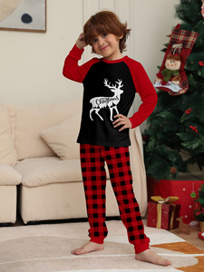 Haute qualité enfants hiver pyjamas vêtements de nuit de noël père noël imprimé respirant garçons filles pyjamas - Product Image 3