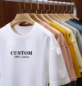 Camiseta Unisex de Talla Grande al por Mayor, Camiseta de Algodón con Logotipo de Marca con Impresión Digital Personalizada, Camiseta Blanca Extra Grande para Hombre - Product Image 1