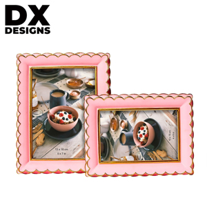 กรอบรูปไม้สีชมพูและสีทอง DX Designs ขนาด 4x6 5x7 6x8 8x10 นิ้ว - กรอบรูปสวยเก๋สำหรับห้องนอนและเป็นของขวัญ - Product Image 3