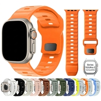 Bracelet en silicone souple pour Apple Watch Bracelet Ultra 49mm 45mm 46mm 41mm 44mm Bracelet de montre sport Iwatch Series 10 9 8 7 6 SE 5 4 Bracelet