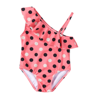 Maillot de bain une pièce à volants pour filles, imprimé floral, en polyester, idéal pour la plage et le printemps, pour bébés filles - Collection été très prisée