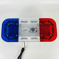 Barre lumineuse LED stroboscopique rouge et bleue de 680 mm avec 56 modules LED, balise mini, lumière d'avertissement d'urgence pour véhicules spéciaux