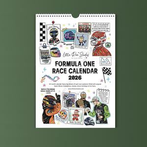 Nouveauté : <span class=keywords><strong>Calendrier</strong></span> de course <span class=keywords><strong>F1</strong></span> 2026, planificateur mural spirale 12 mois avec mèmes, cadeau Formule 1 pour les passionnés de sport automobile - Product Image 4