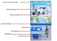 Mesin Crane Arcade Mini Koin, Rumah Boneka Kecil, Mainan Hadiah Gachapon, Hadiah Anak, Penjualan Pabrik, Merek XKJ