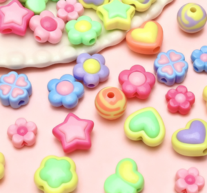 Acrylic Multicolor Children's <strong>Hair</strong> Beads <strong>for</strong> <strong>Braiding</strong> with Various Patterns - Children's DIY <strong>Hair</strong> Accessories - Product Image 5