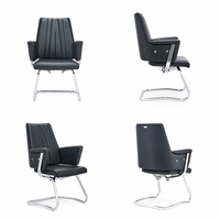 Chaises de bureau de luxe modernes et confortables en cuir véritable pour salle d'attente, idéales pour les réunions d'affaires et les visiteurs d'entreprise