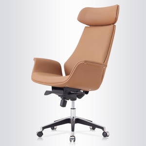 Silla de Oficina Ergonómica de Cuero Genuino con Respaldo Alto, Diseño Moderno, Nuevo Modelo, para Hogar u Oficina - Product Image 5