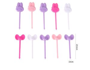 Accessoires pour déjeuner Mini Tenedores en plastique de qualité alimentaire mignon kawaii fourchettes à gâteau aux fruits - Product Image 1