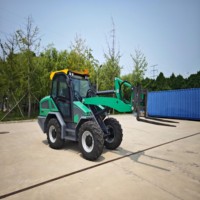 Veicolo da Lavoro Multifunzionale per Tutti i Terreni, Caricatore a Ruote con Sterzo Integrale per Lavori Agricoli, Stradali, Movimento Terra e Costruzioni