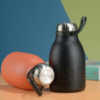 Thermos portable de grande capacité 1500 ml 1900 ml, thermos sport à isolation sous vide, grand thermos d'extérieur avec poignée, bouteille d'eau mignonne