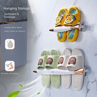 Porte-chaussures créatif en forme de poisson en matériau ASABS, support mural à ventouse sans perçage pour salle de bain, luxe