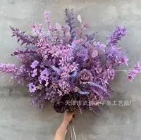 Flores artificiales de seda para decoración de boda, centro de mesa de flores artificiales de alta simulación, color púrpura, O-X535