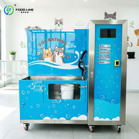 Machine à laver pour animaux domestiques en acier inoxydable antirouille, sans écran, à démarrage par bouton, pour applications publiques en parcs communautaires