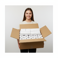 Rouleau de papier thermique monocouche 80mm 57mm pour reçus de caisse enregistreuse, TPV, ATM, banque, certifié ISO 9001, en stock, directement de l'usine