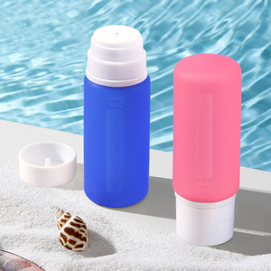 Portable Travel Refill Bottles 3Oz (89Ml) For <b>Sunscreen</b> Cosmetic Creams With Pump Dispenser Set - Product Image 1