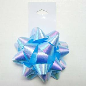 Cinta Decorativa Navideña de Poliéster Metálico, con Diseño de Estrella, Huevo y Lazo Rizado, para Envolver Regalos y Lazos de Embalaje - Product Image 2