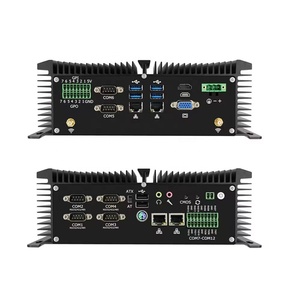 Komputer ITX industri tanpa kipas terbaru 4 * LAN 12 * COM desain ringkas kasar kartu SIM 4G <span class=keywords><strong>IoT</strong></span> Linux Windows I5 4K 64GB RAM - Product Image 1