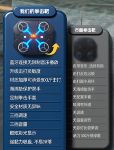 Cible de boxe musicale Bluetooth pour enfants, cible de réaction électronique à la maison, entraîneur de rythme, jouet anti-stress, cadeau pour garçons - Product Image 5