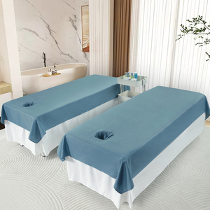 Draps <span class=keywords><strong>de</strong></span> lit pour salon <span class=keywords><strong>de</strong></span> beauté avec trous, draps <span class=keywords><strong>de</strong></span> lit universels pour <span class=keywords><strong>massage</strong></span> et thérapie toutes saisons, couleur unie - Product Image 6